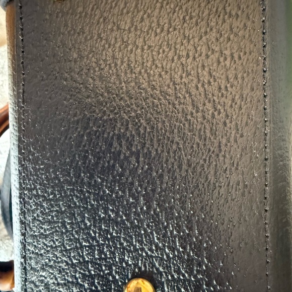 Gucci Black Leather Tote with Gold Accents - Picture 9 of 16